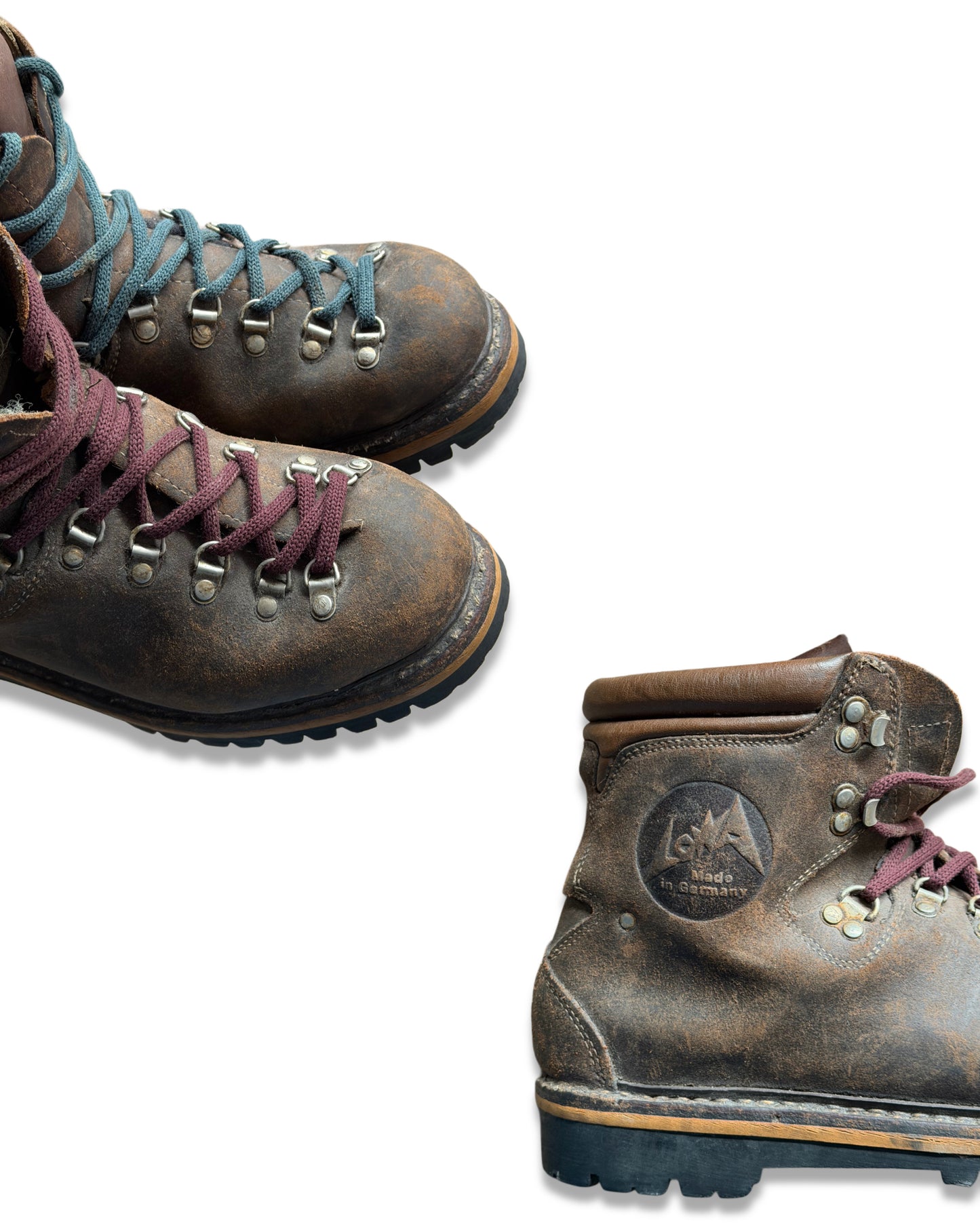 Vintage Lowa Made In Germany Vibram Hiking Boots