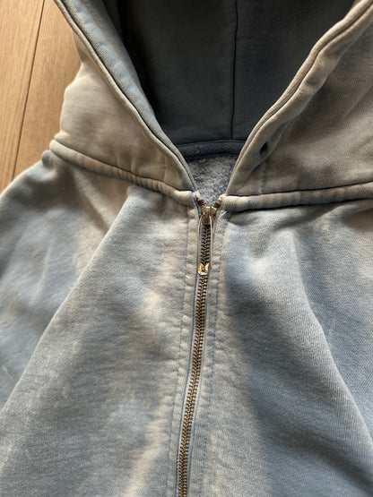 Custom Sunfaded Aqua Blue Hoodie