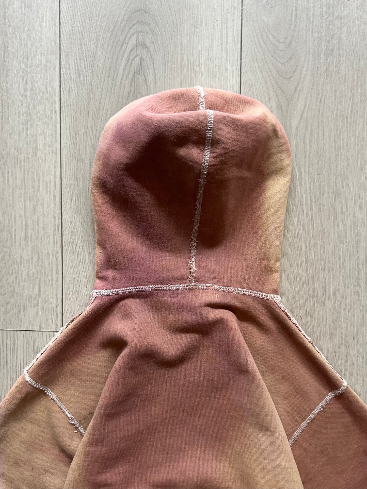 Distressed Sundaded Pink/Brown Hoodie