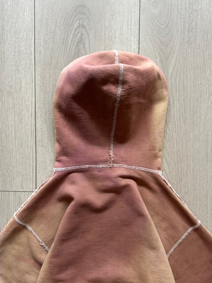 Distressed Sundaded Pink/Brown Hoodie