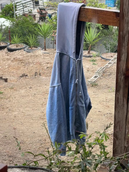 Custom Sunfaded Aqua Blue Hoodie